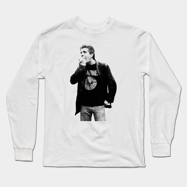 BLACK BOURDAIN PUNK Long Sleeve T-Shirt by neng